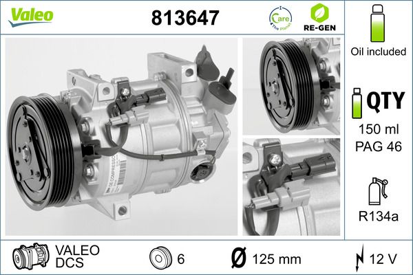 VALEO 813647 Compressor, air conditioning