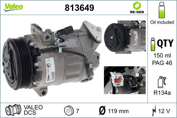 VALEO 813649 Compressor, air conditioning