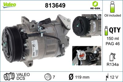 Compressor, air conditioning VALEO 813649