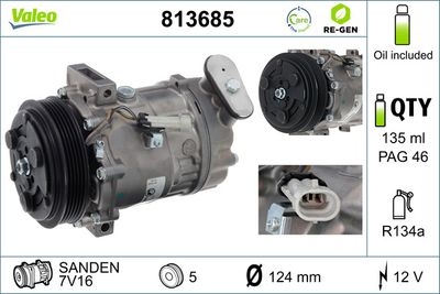 Compressor, air conditioning VALEO 813685