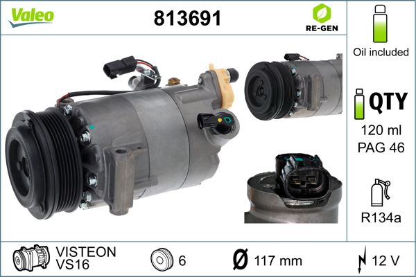 VALEO 813691 Compressor, air conditioning