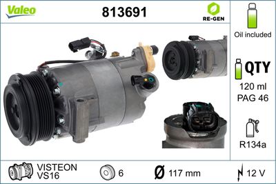Compressor, air conditioning VALEO 813691