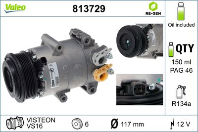 Compressor, air conditioning VALEO 813729