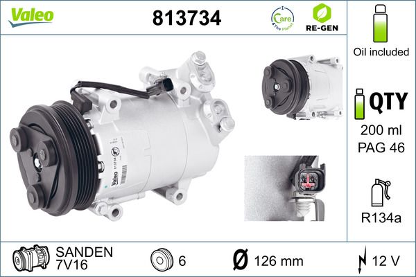 VALEO 813734 Compressor, air conditioning