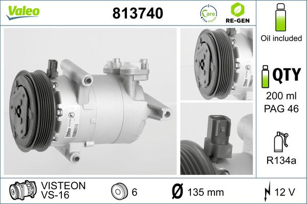 VALEO 813740 Compressor, air conditioning