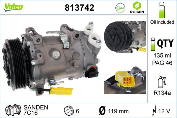 VALEO 813742 Compressor, air conditioning