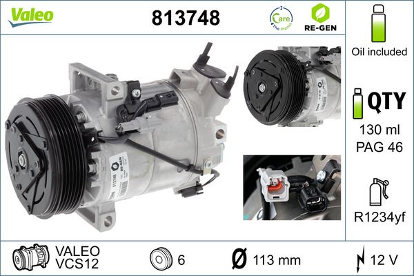 VALEO 813748 Compressor, air conditioning