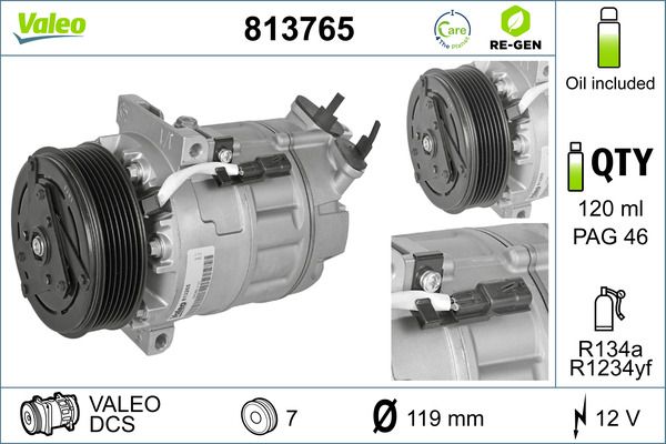 VALEO 813765 Compressor, air conditioning