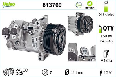 Compressor, air conditioning VALEO 813769