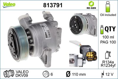 Compressor, air conditioning VALEO 813791