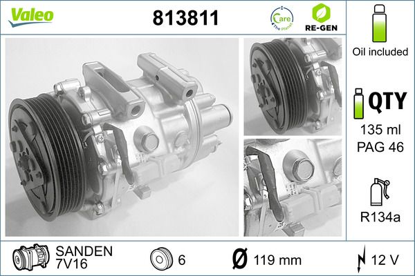 VALEO 813811 Compressor, air conditioning