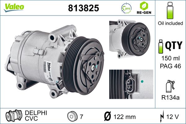 VALEO 813825 Compressor, air conditioning