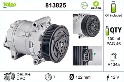 Compressor, air conditioning VALEO 813825