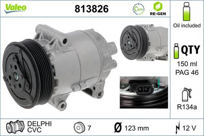 Compressor, air conditioning VALEO 813826