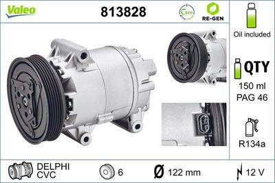 Compressor, air conditioning VALEO 813828