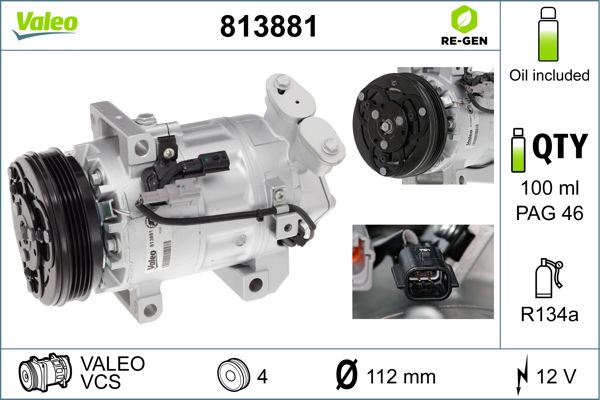 VALEO 813881 Compressor, air conditioning