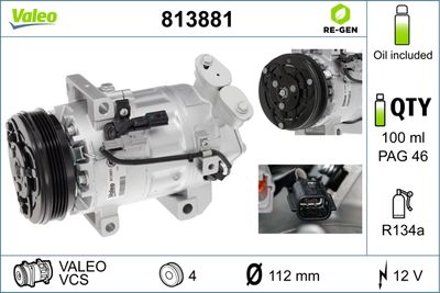 Compressor, air conditioning VALEO 813881