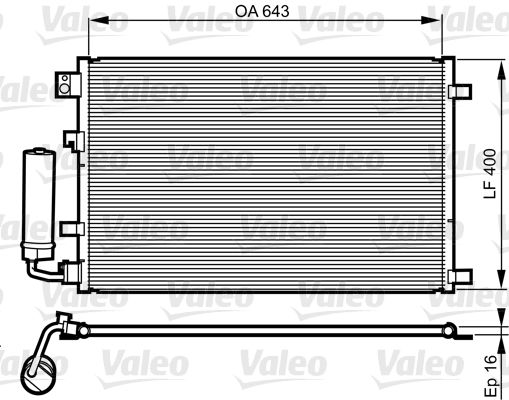 VALEO 814008 Condenser, air conditioning