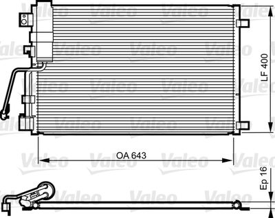 Condenser, air conditioning VALEO 814009