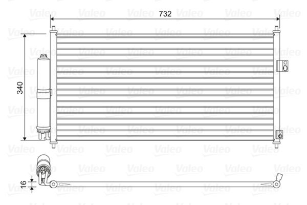 VALEO 814032 Condenser, air conditioning