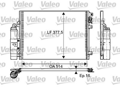Condenser, air conditioning VALEO 814051