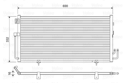 Condenser, air conditioning VALEO 814063