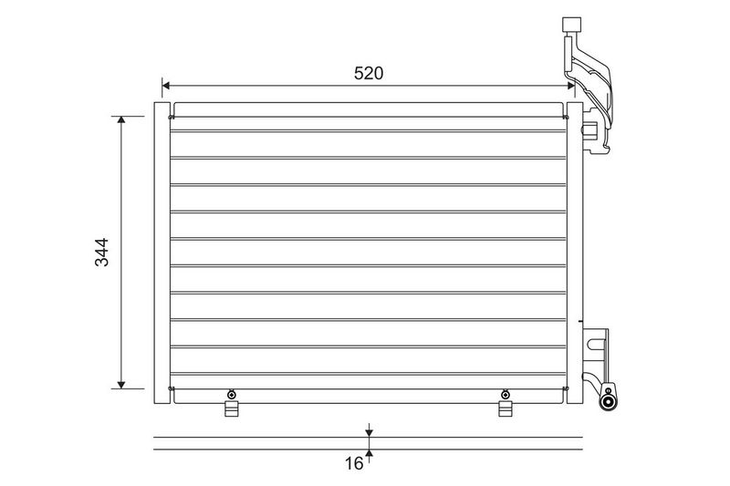 VALEO 814075 Condenser, air conditioning