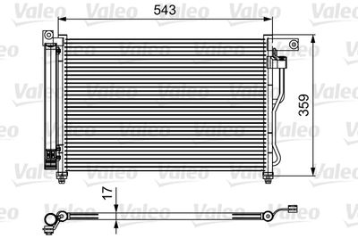 Condenser, air conditioning VALEO 814115