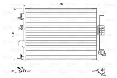Condenser, air conditioning VALEO 814161