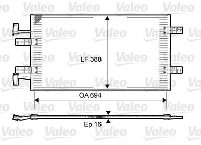 Condenser, air conditioning VALEO 814171