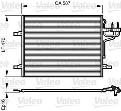 Condenser, air conditioning VALEO 814185