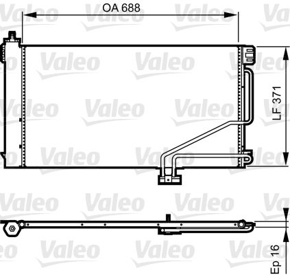 VALEO 814186 Condenser, air conditioning