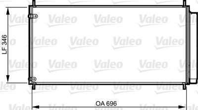 Condenser, air conditioning VALEO 814205