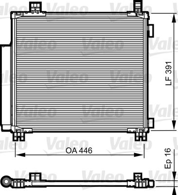 Condenser, air conditioning VALEO 814220