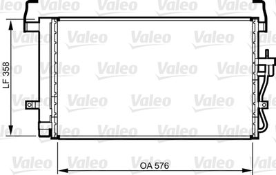 Condenser, air conditioning VALEO 814264