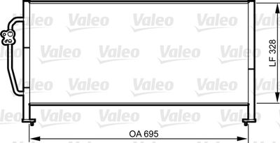 Condenser, air conditioning VALEO 814306
