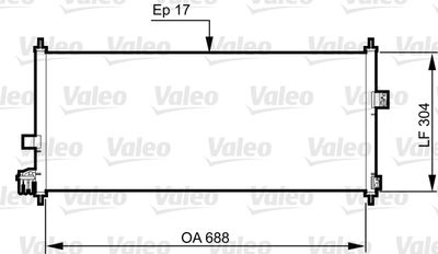 Condenser, air conditioning VALEO 814328