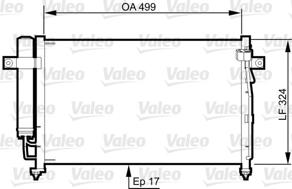VALEO 814341 Condenser, air conditioning