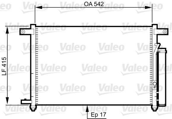 VALEO 814344 Condenser, air conditioning