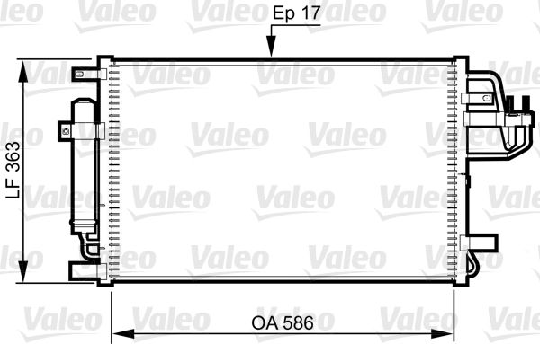 VALEO 814347 Condenser, air conditioning