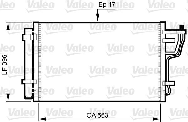 VALEO 814351 Condenser, air conditioning