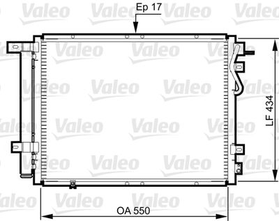 Condenser, air conditioning VALEO 814352