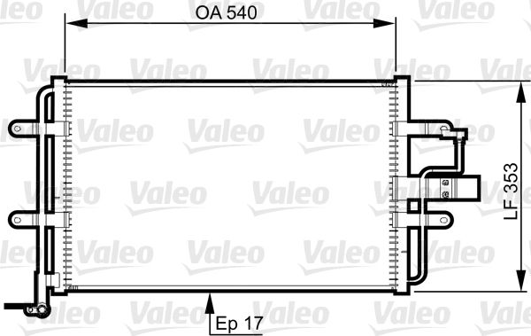 VALEO 814357 Condenser, air conditioning