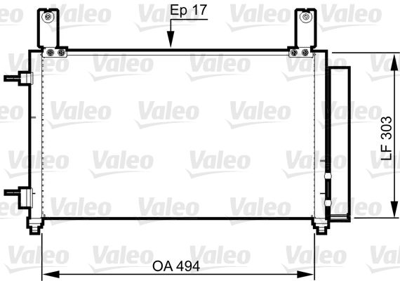VALEO 814358 Condenser, air conditioning