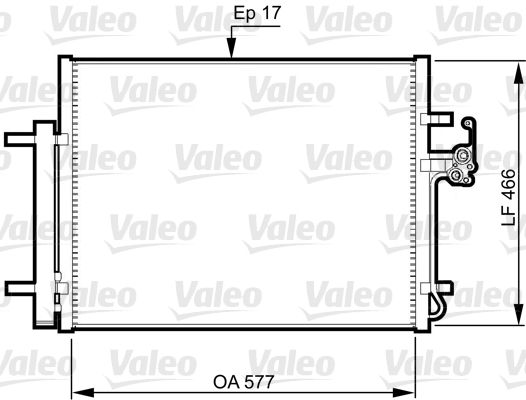 VALEO 814360 Condenser, air conditioning