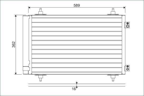 VALEO 814366 Condenser, air conditioning