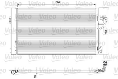 Condenser, air conditioning VALEO 814391