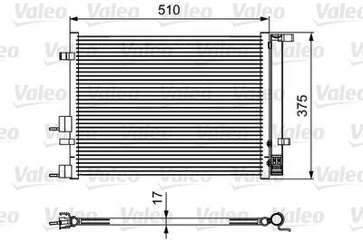 Condenser, air conditioning VALEO 814435