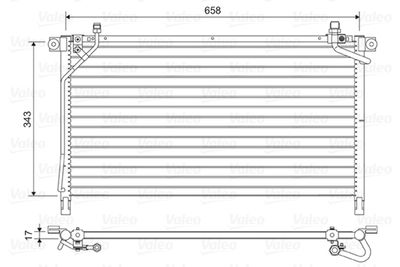 Condenser, air conditioning VALEO 814442