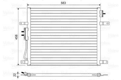 Condenser, air conditioning VALEO 814443